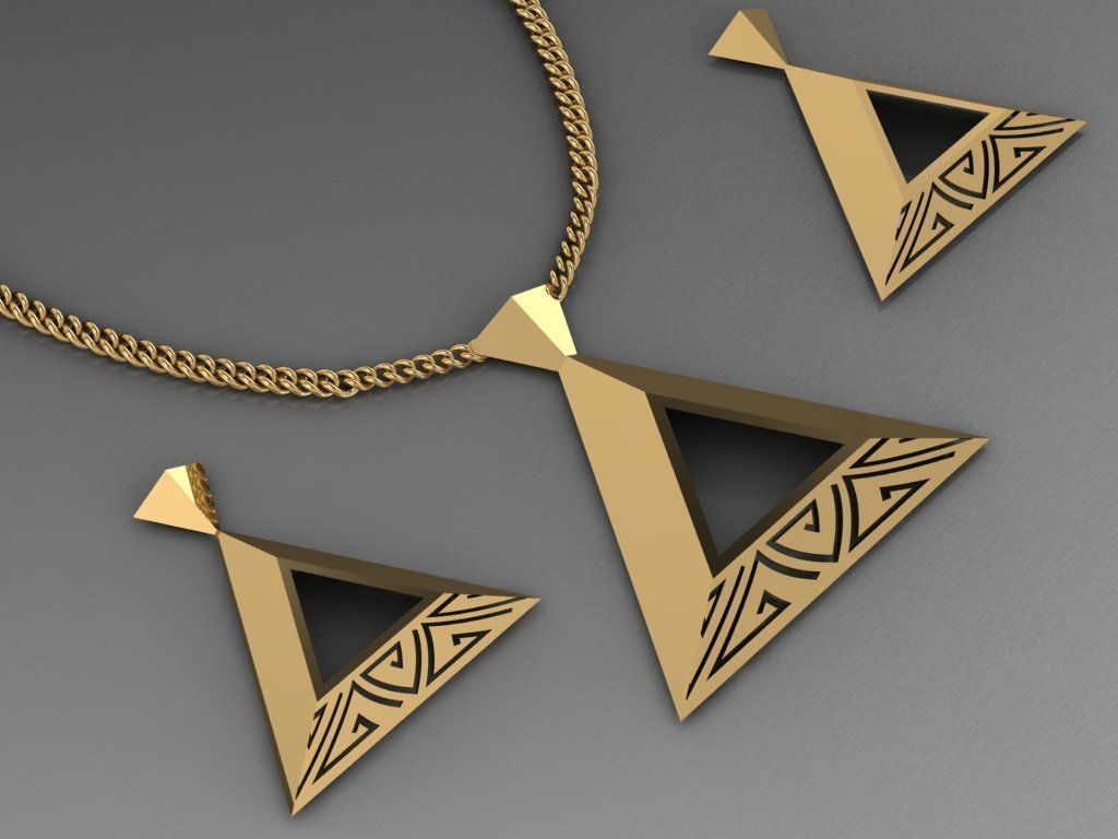 pyramid set bridge with measurements 3D print model_4