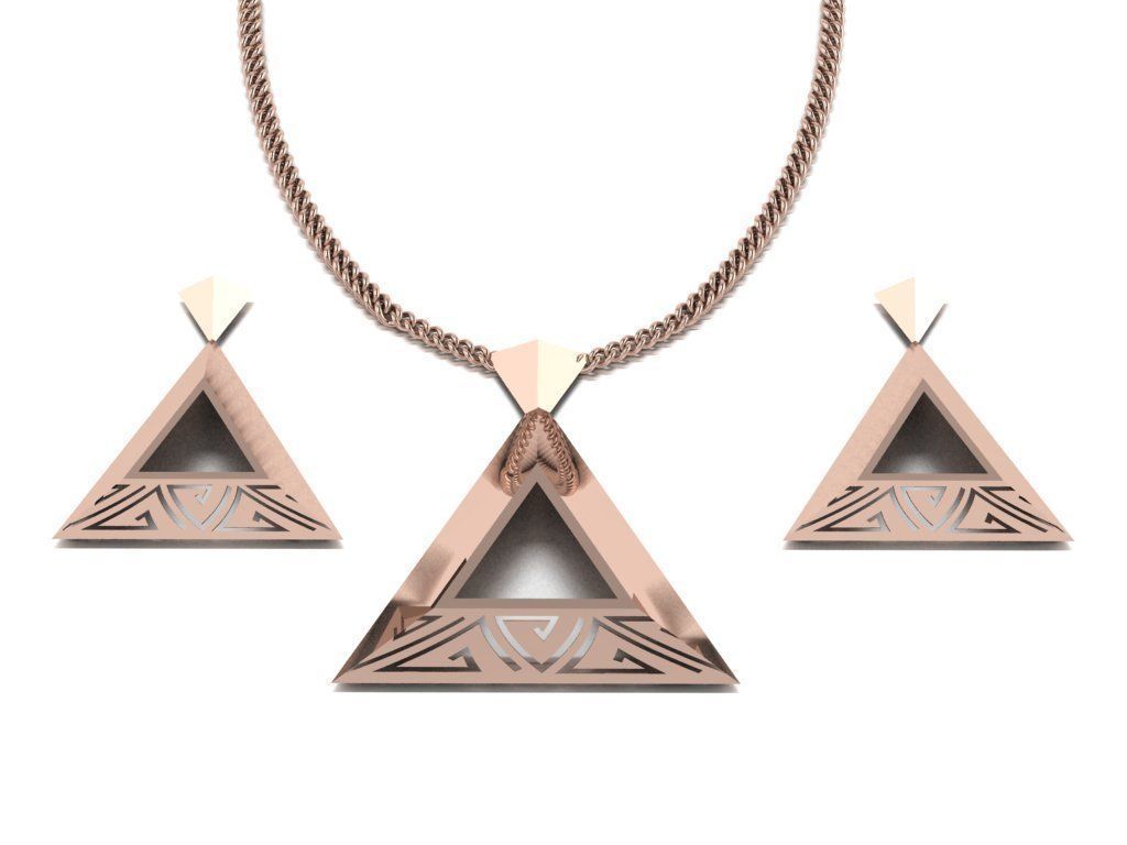 pyramid set bridge with measurements 3D print model_1