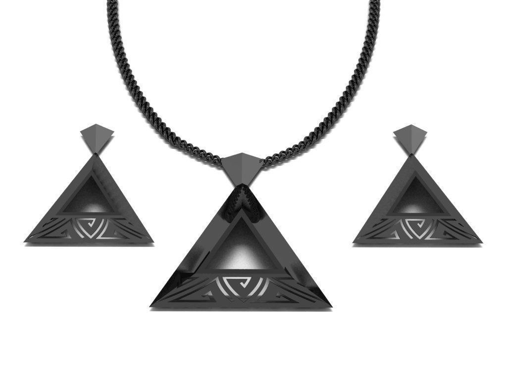 pyramid set bridge with measurements 3D print model_12