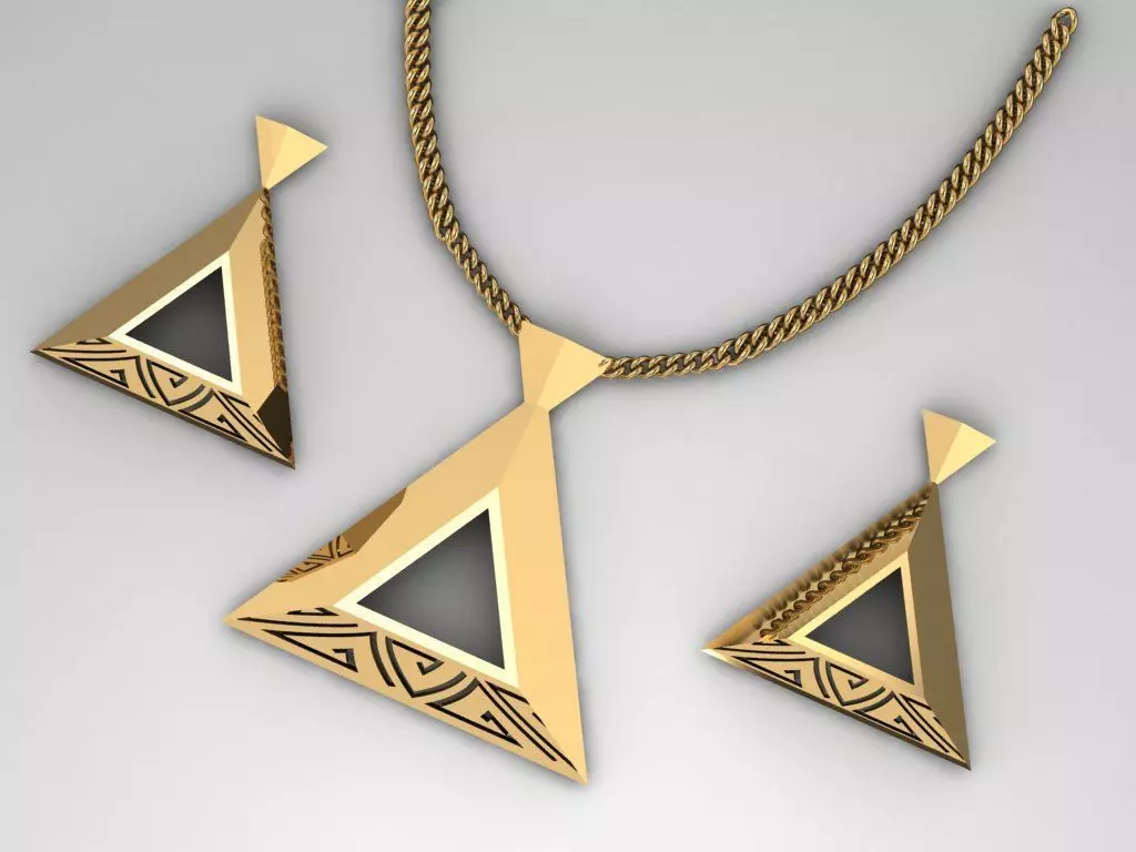 pyramid set bridge with measurements 3D print model_0