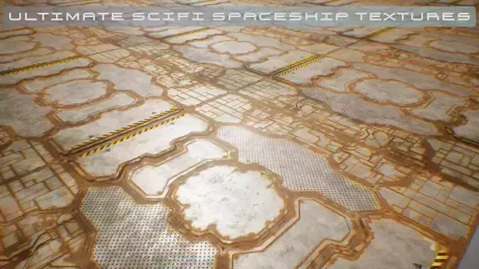 PBR Sci-Fi Spaceship Texture 08 Low-poly 3D model