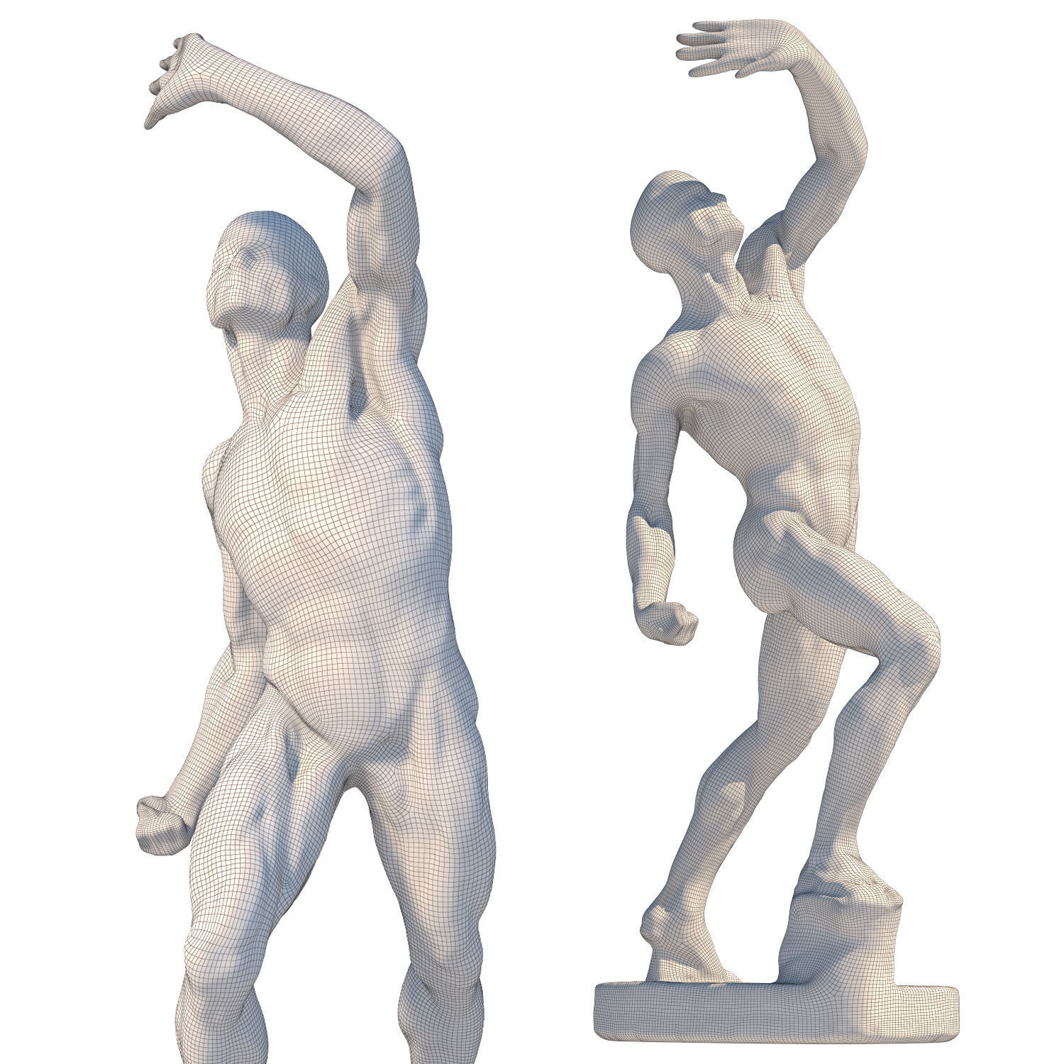 Sculpture of a man 3D model_1