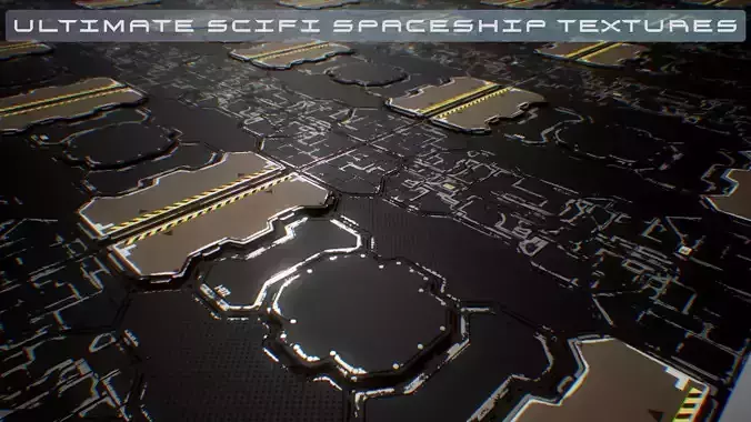 PBR Sci-Fi Spaceship Texture 09 Low-poly 3D model