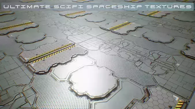 PBR Sci-Fi Spaceship Texture 11 Low-poly 3D model