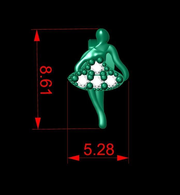 Mini Earrings v3 3D print model 3D print model_2