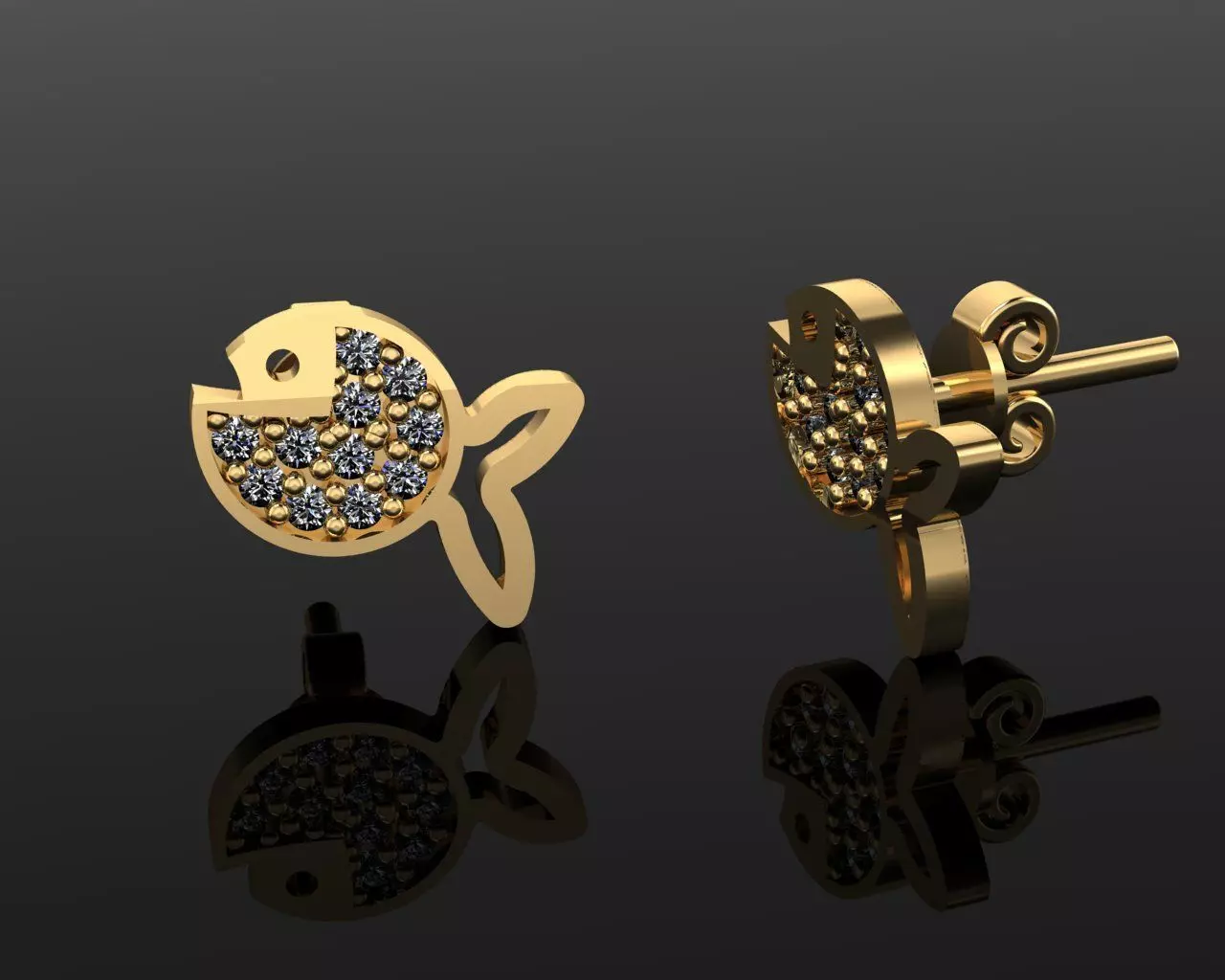 Mini Earrings v3 3D print model 3D print model