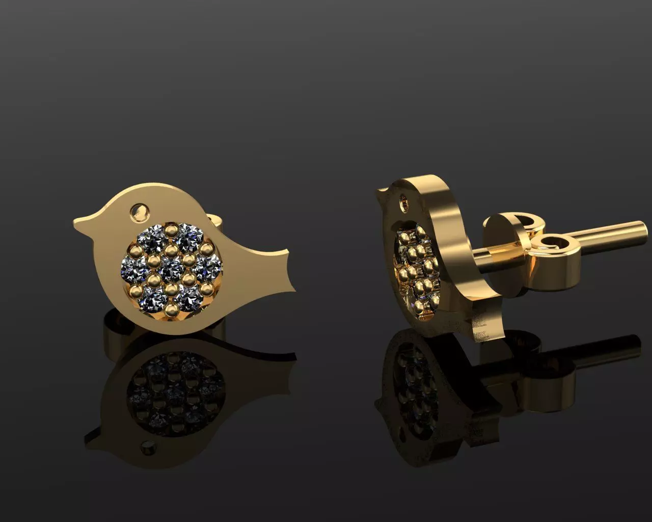 Mini Earrings v3 3D print model 3D print model