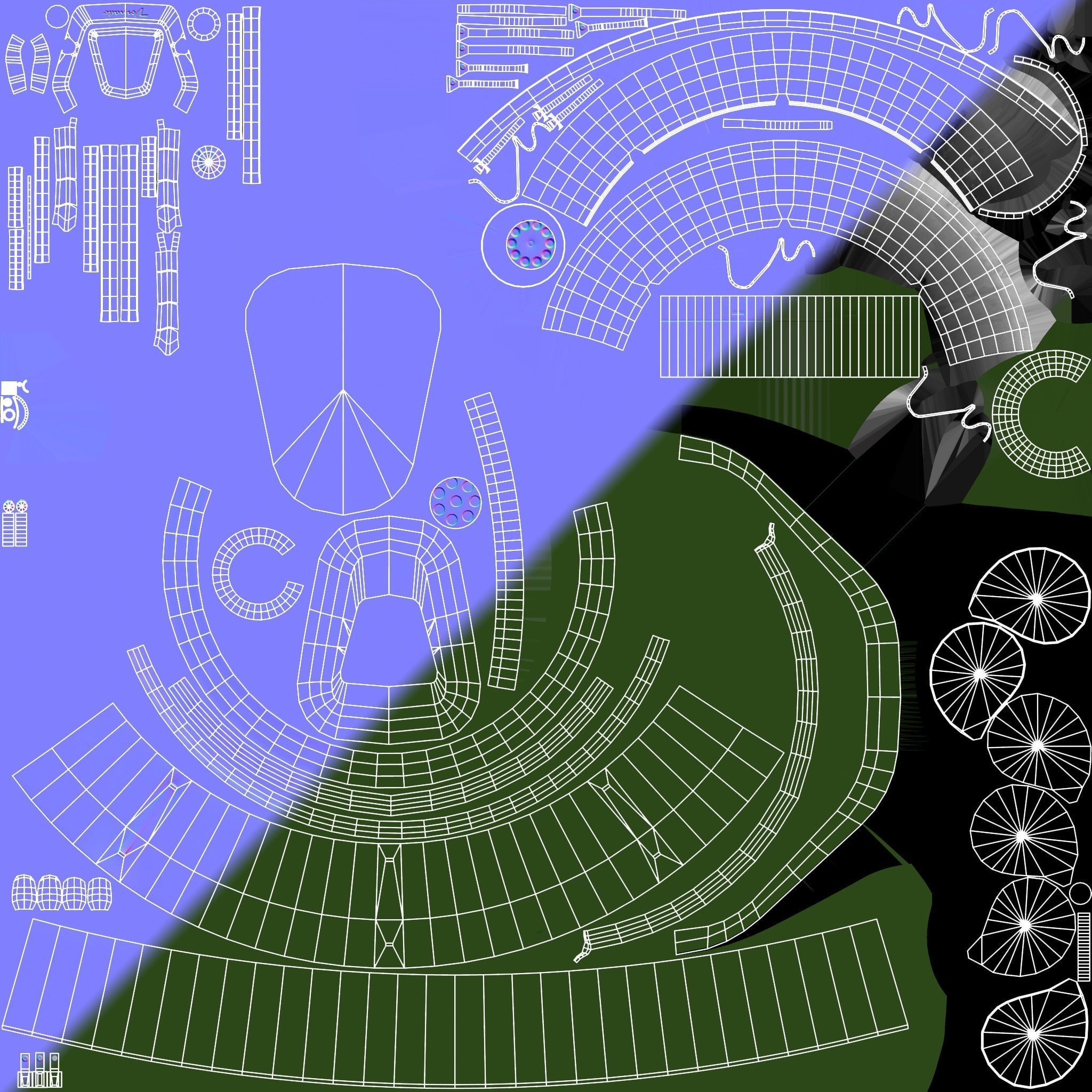 1950s Fan Low-poly 3D model_9