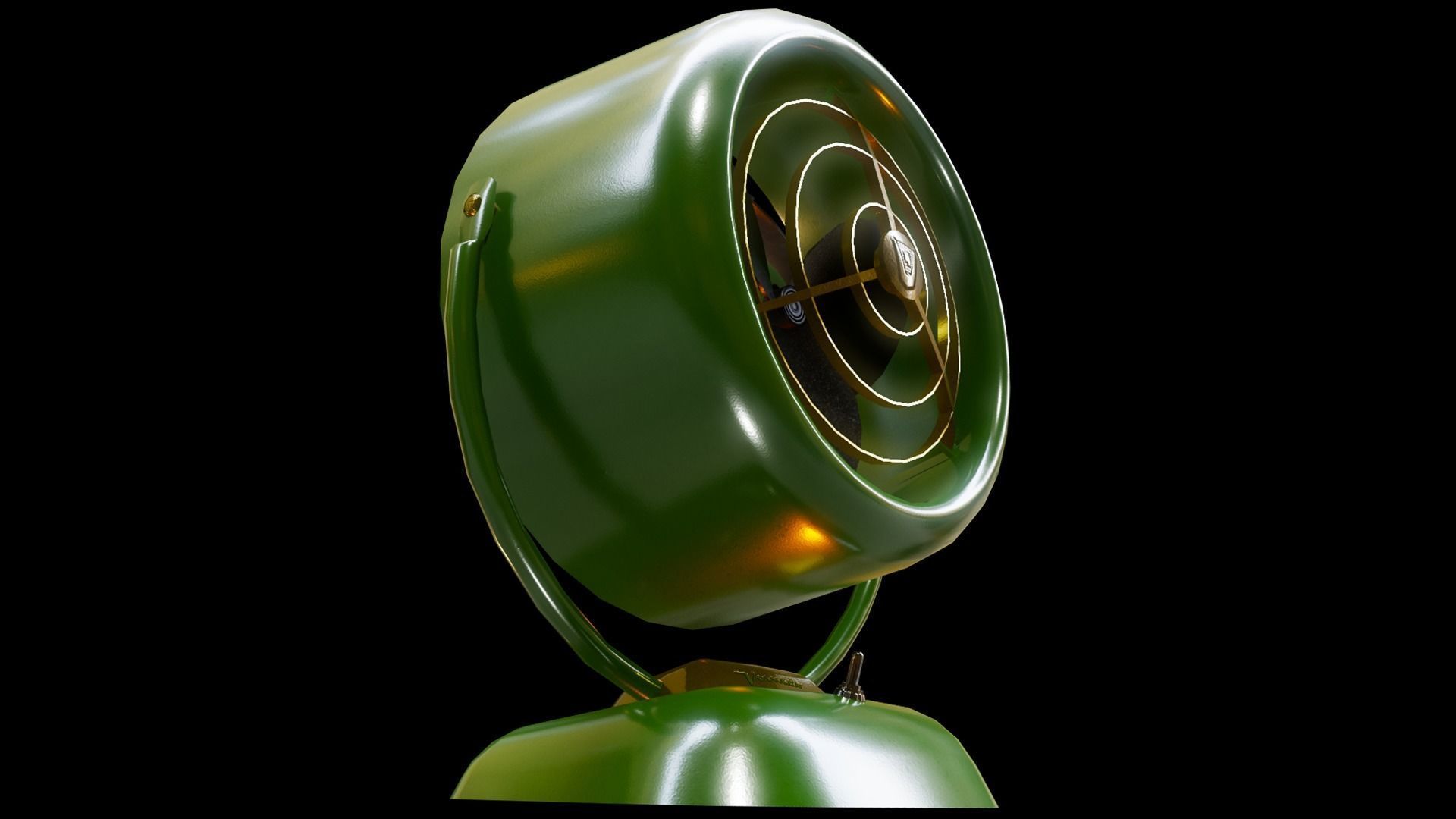 1950s Fan Low-poly 3D model_2