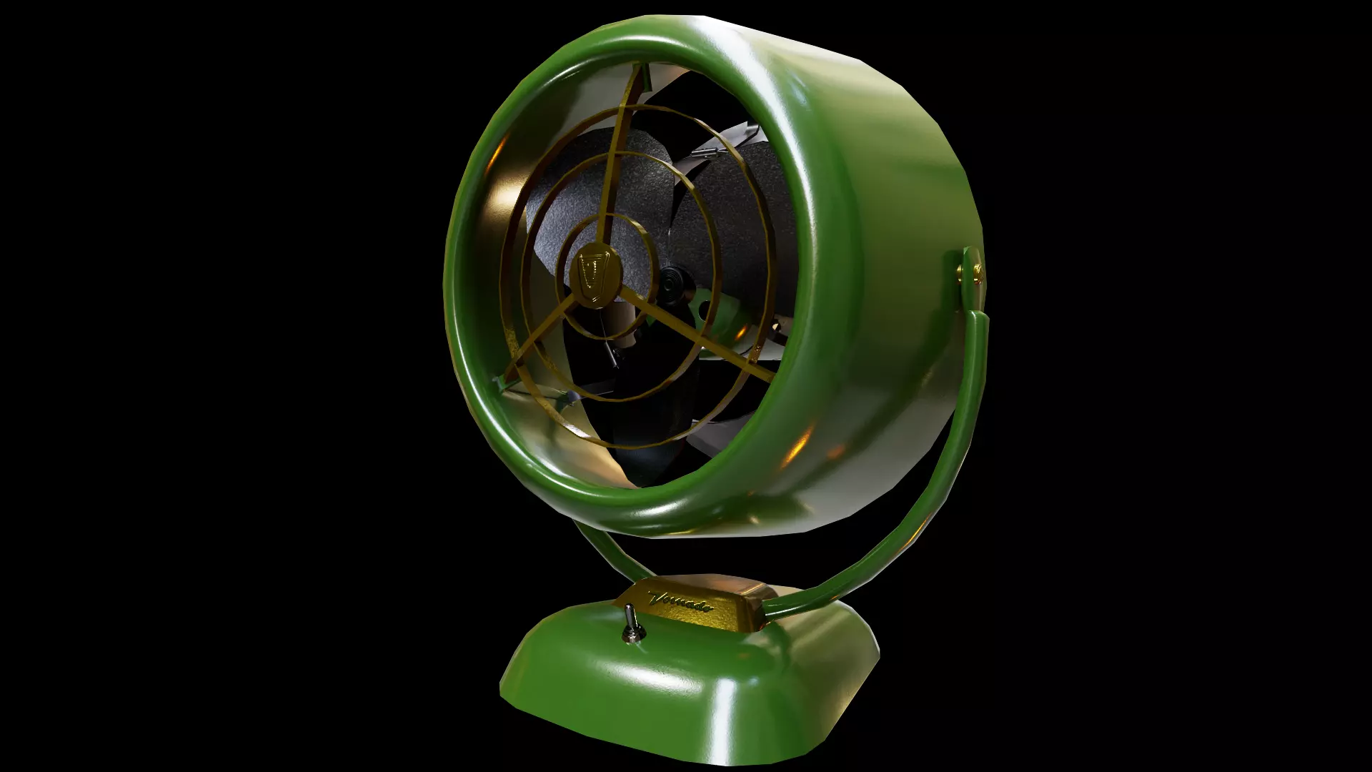 1950s Fan Low-poly 3D model_0