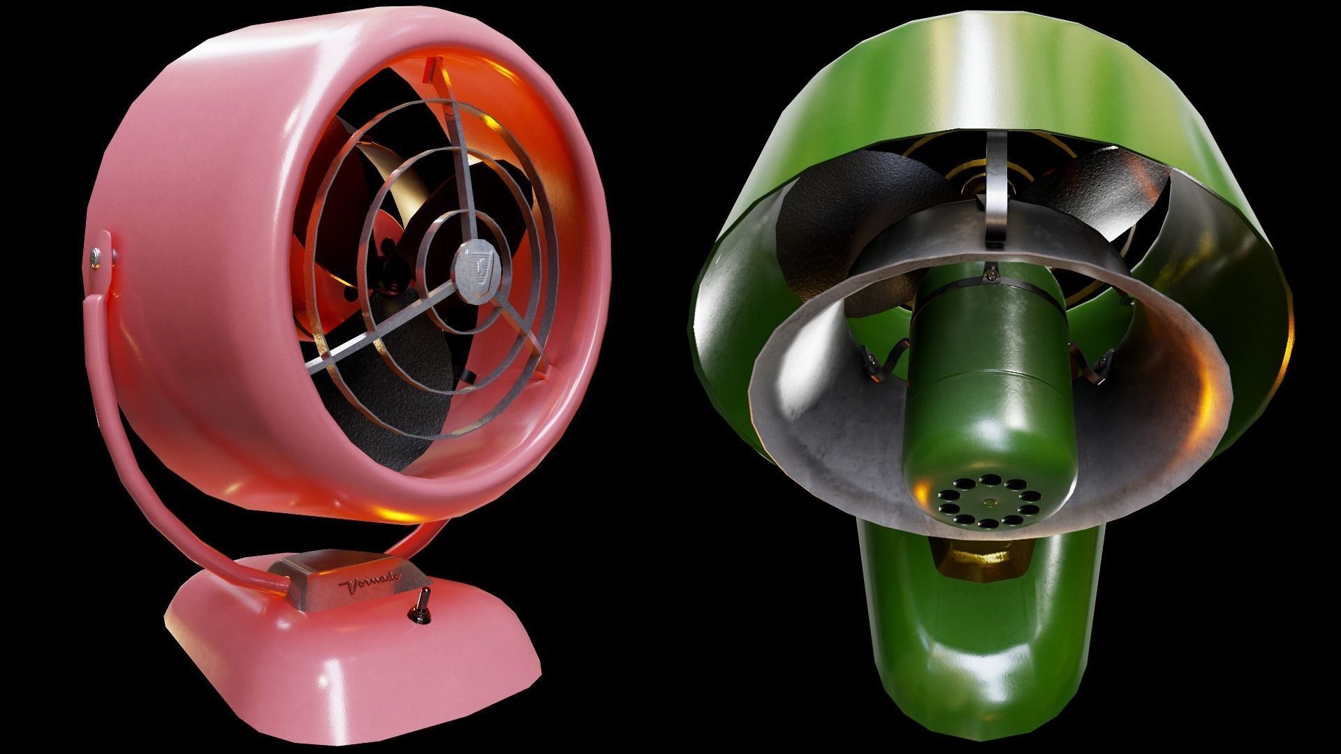 1950s Fan Low-poly 3D model_8