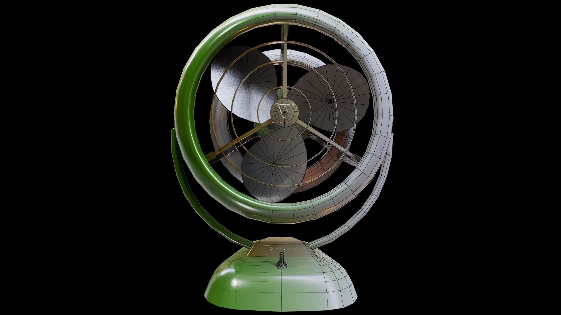 1950s Fan Low-poly 3D model_3