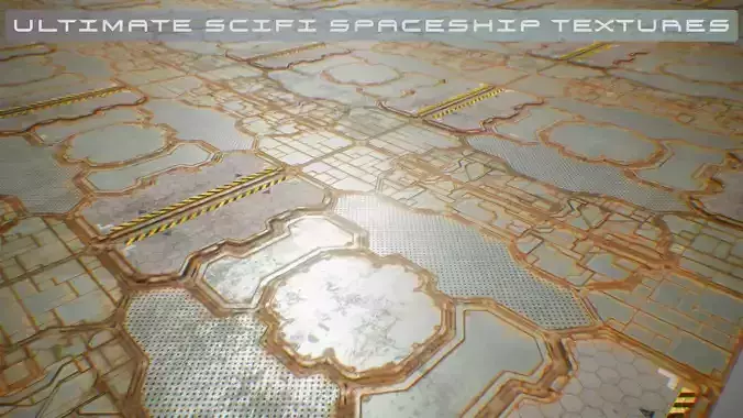 PBR Sci-Fi Spaceship Texture 12 Low-poly 3D model