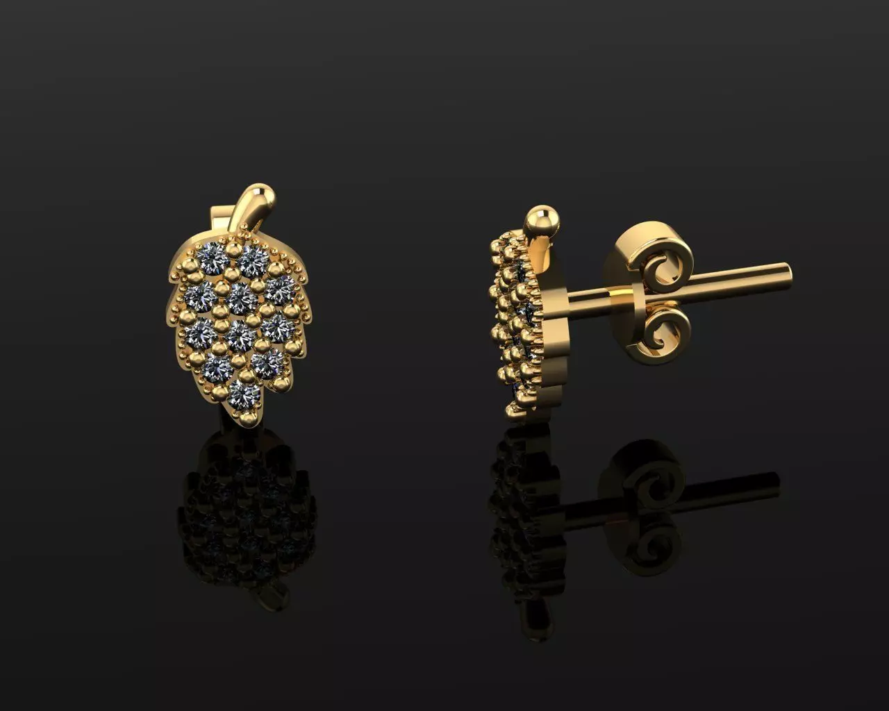 Mini Earrings v3 3D print model 3D print model