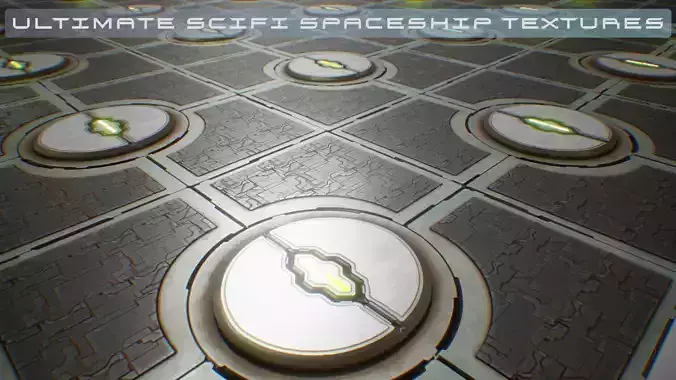 PBR Sci-Fi Spaceship Texture 13 Low-poly 3D model