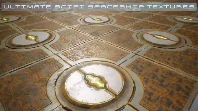 PBR Sci-Fi Spaceship Texture 14 Low-poly 3D model