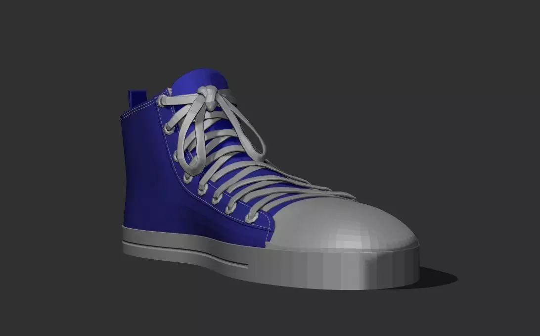 CONVERSE SHOE Low-poly 3D model_0