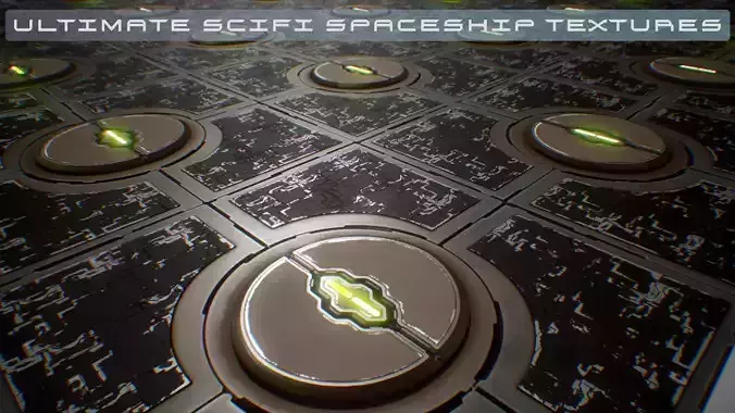 PBR Sci-Fi Spaceship Texture 15 Low-poly 3D model