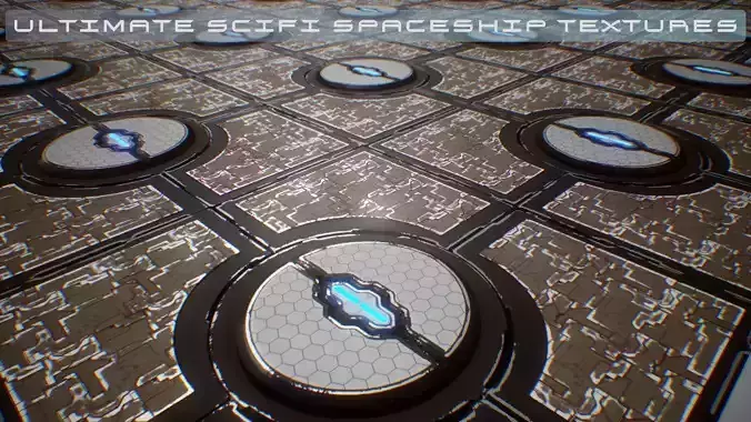 PBR Sci-Fi Spaceship Texture 17 Low-poly 3D model