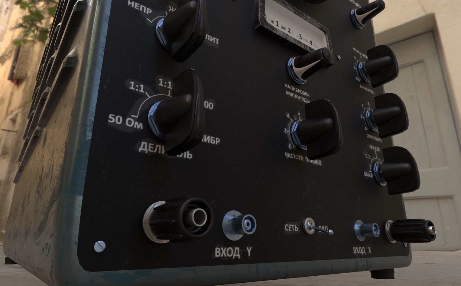 OLD LAMP OSCILLOGRAPH Low-poly 3D model_4