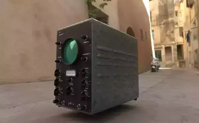 OLD LAMP OSCILLOGRAPH Low-poly 3D model