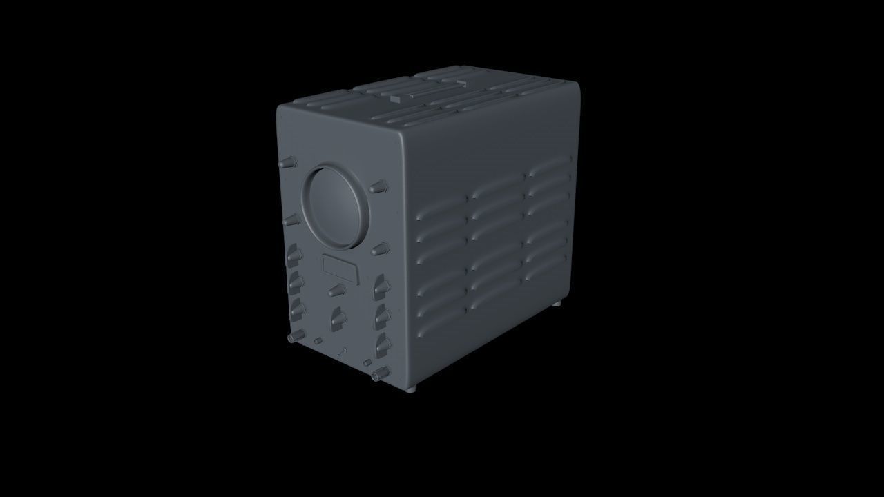 OLD LAMP OSCILLOGRAPH Low-poly 3D model_10