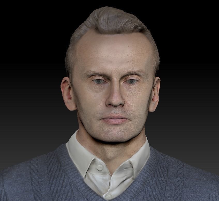 Man in sweater ready for animation 347 Low-poly 3D model_6