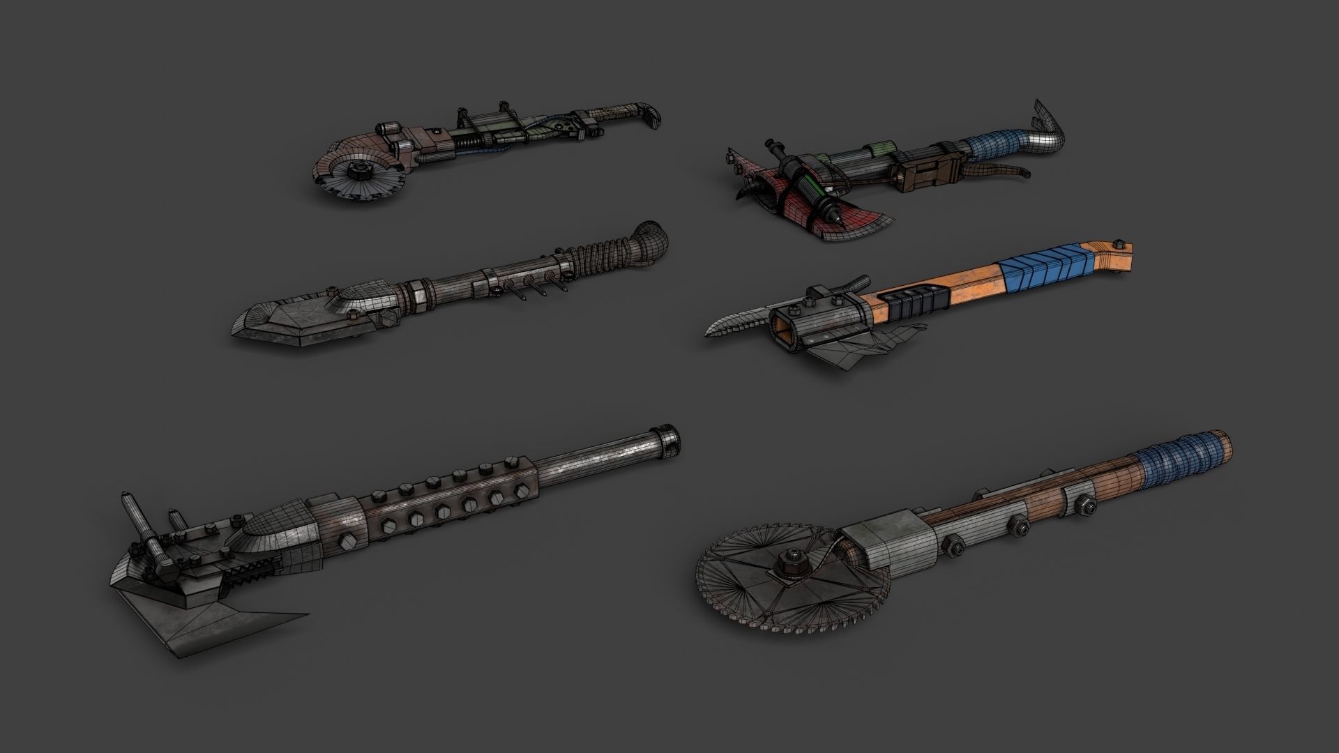 Modifiable Strike Weapons 3 3D Model Collection_5