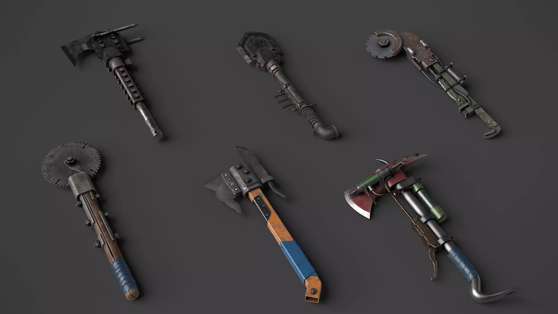 Modifiable Strike Weapons 3 3D Model Collection_0