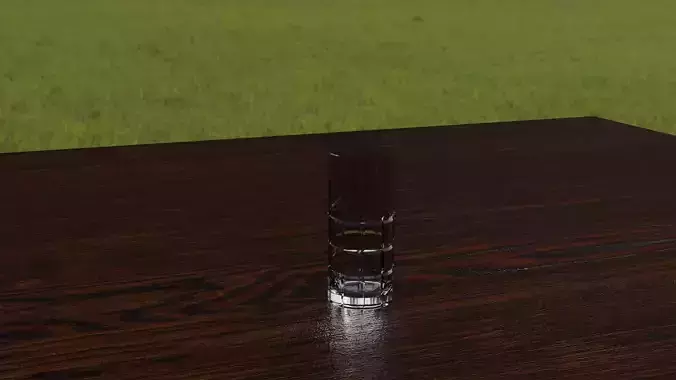 Glass 2 on wooden table