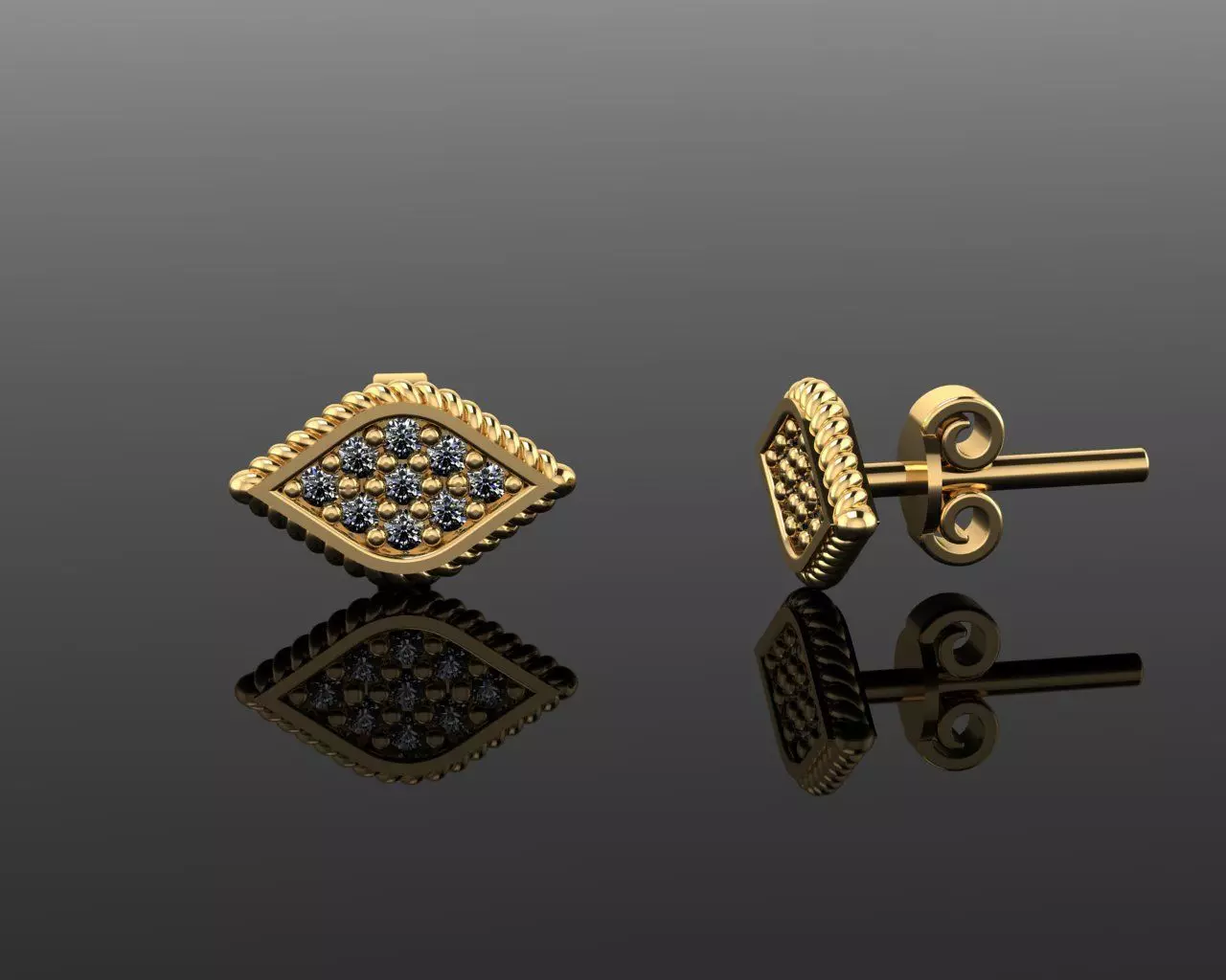 Mini Earrings v3 3D print model 3D print model_0