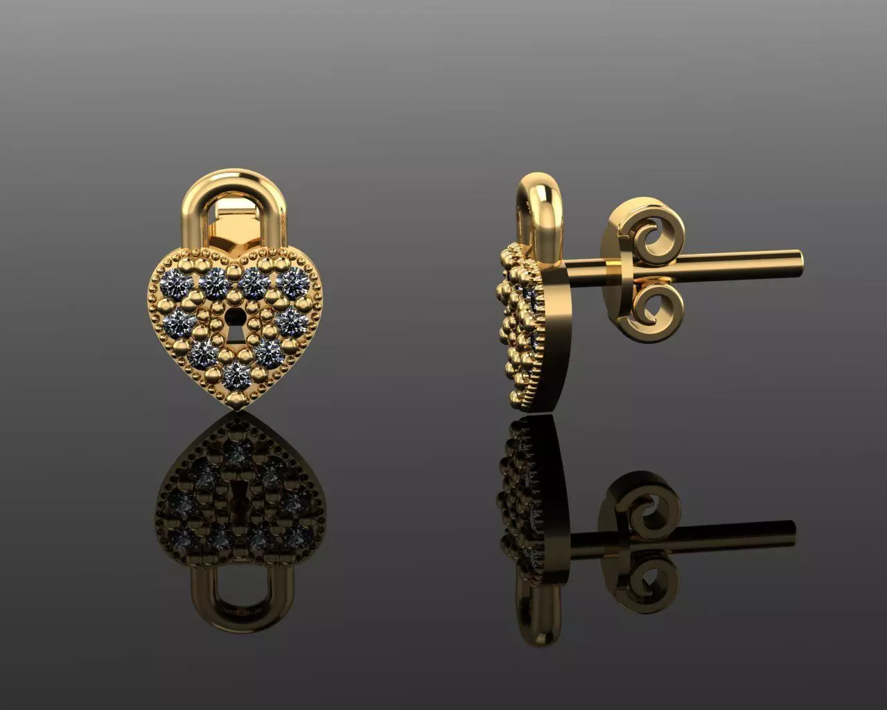 Mini Earrings v3 3D print model 3D print model_0