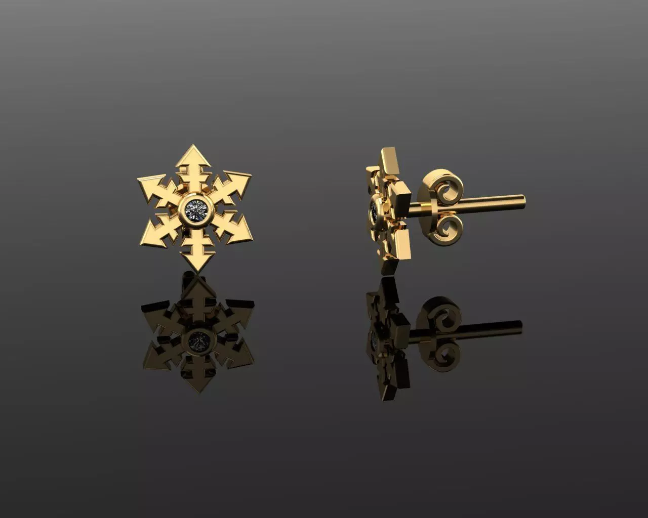 Mini Earrings v3 3D print model 3D print model_0