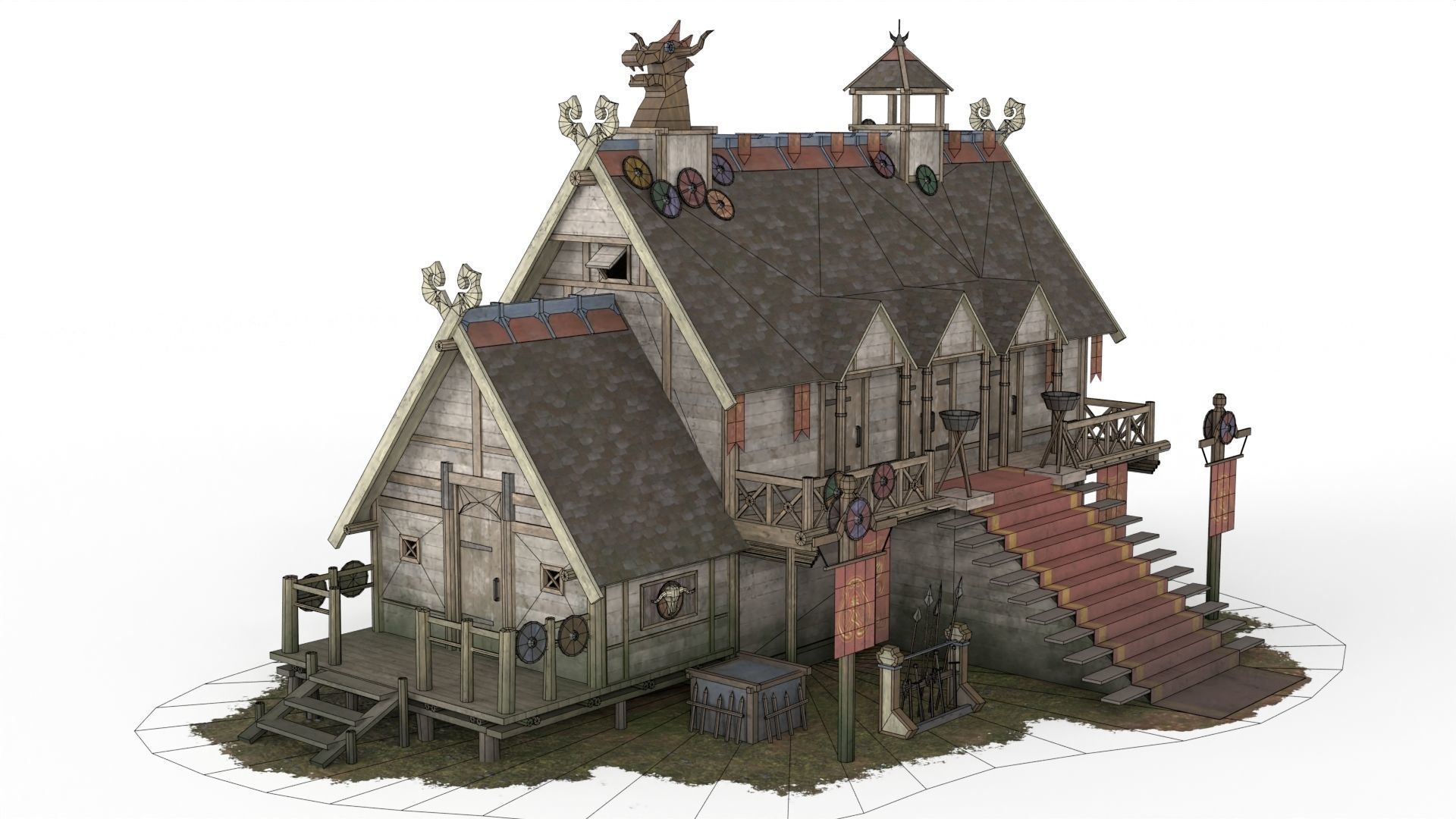 Viking Houses 3D Model Collection_10
