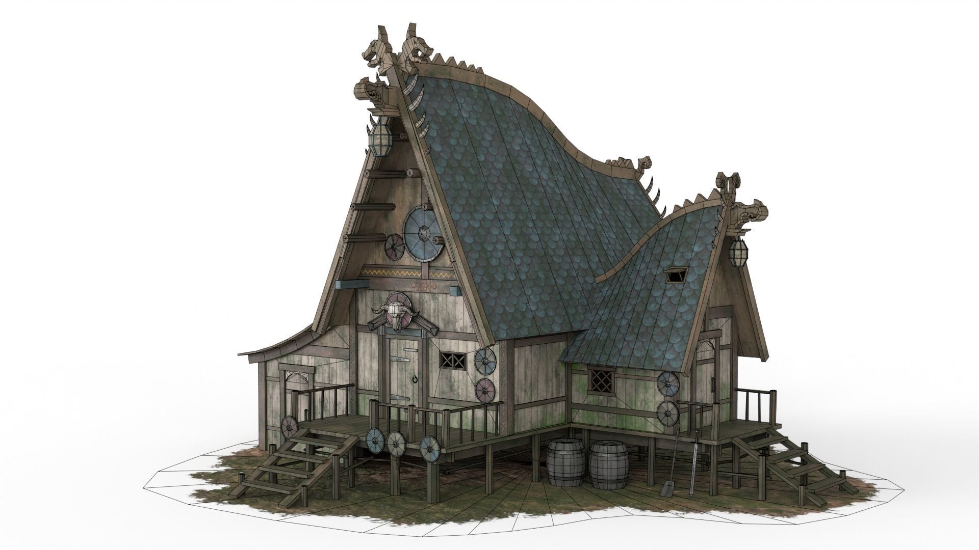 Viking Houses 3D Model Collection_8