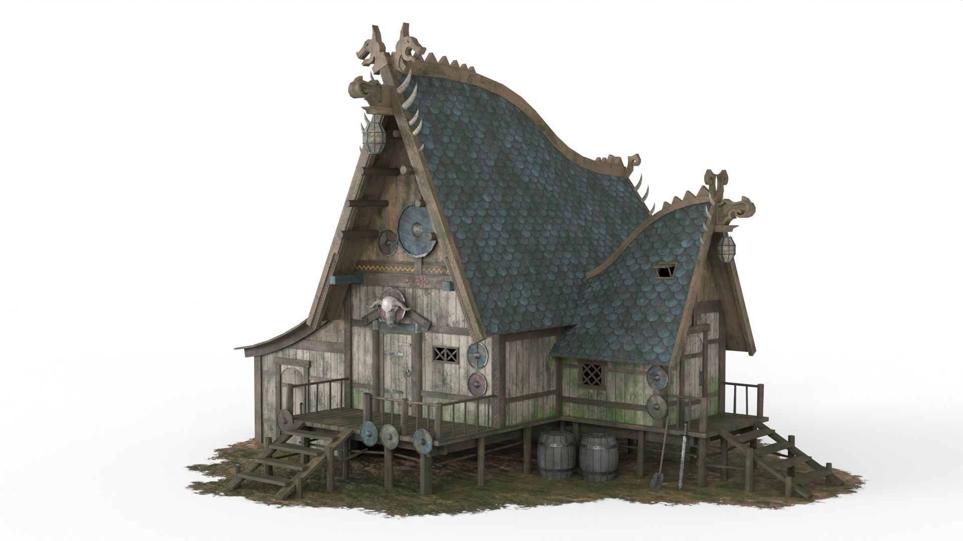 Viking Houses 3D Model Collection_7