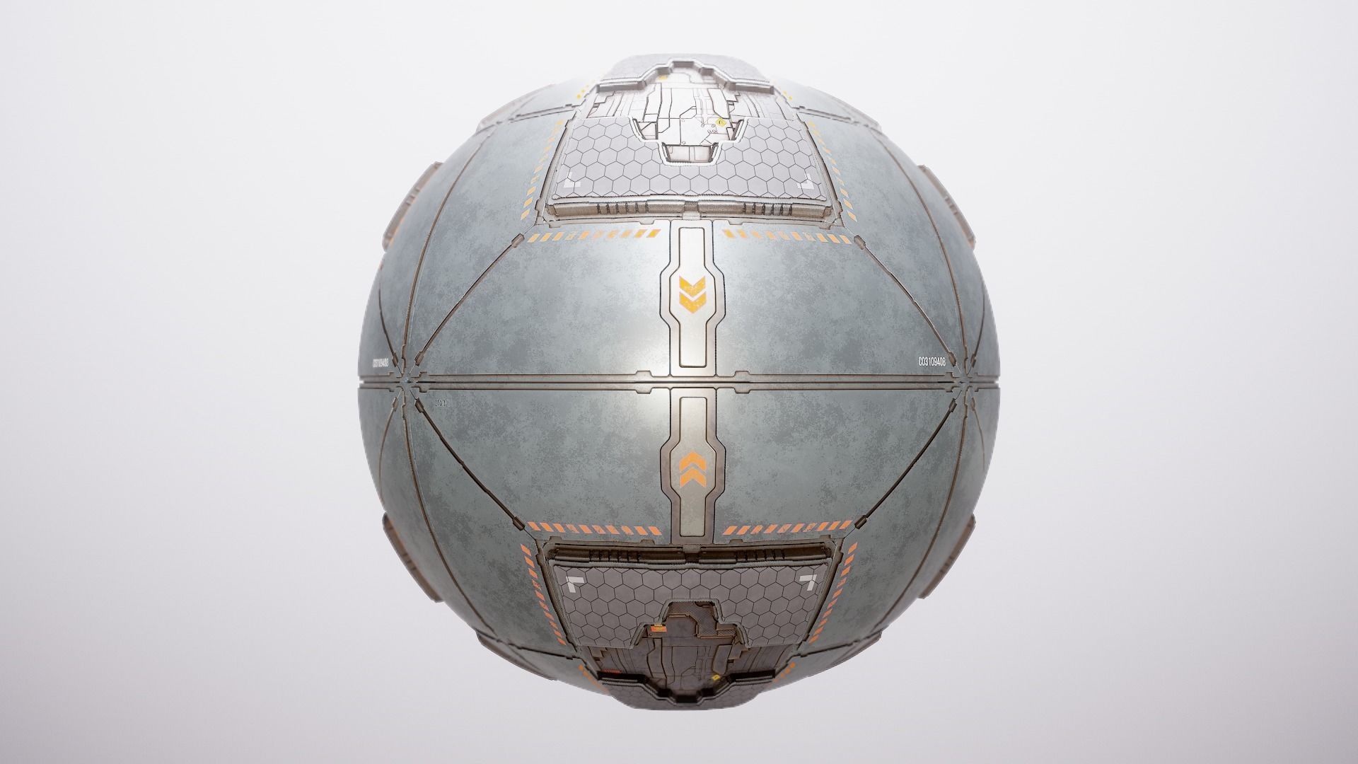 PBR Sci-Fi Spaceship Texture 31 Low-poly 3D model_3