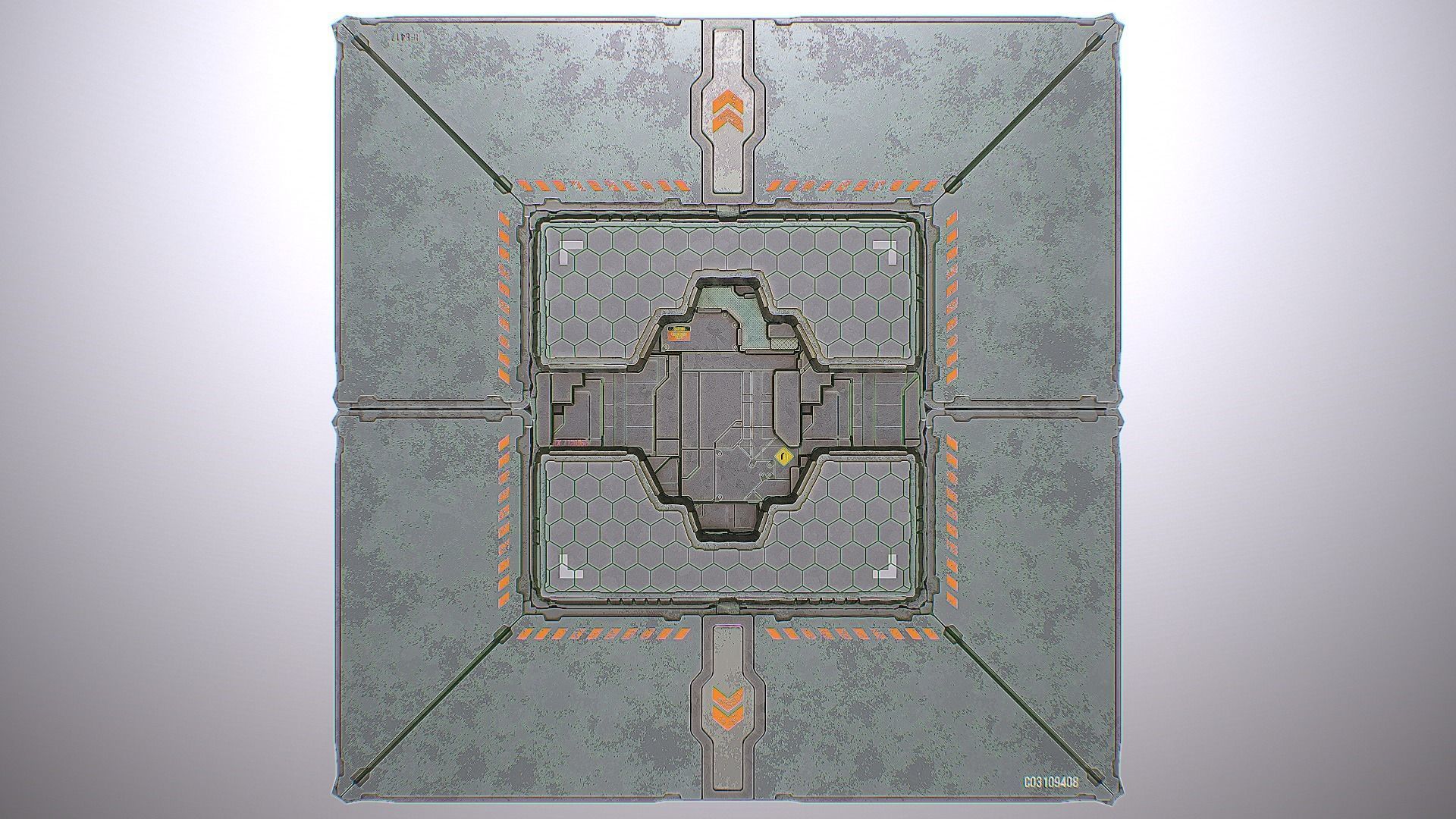 PBR Sci-Fi Spaceship Texture 31 Low-poly 3D model_2