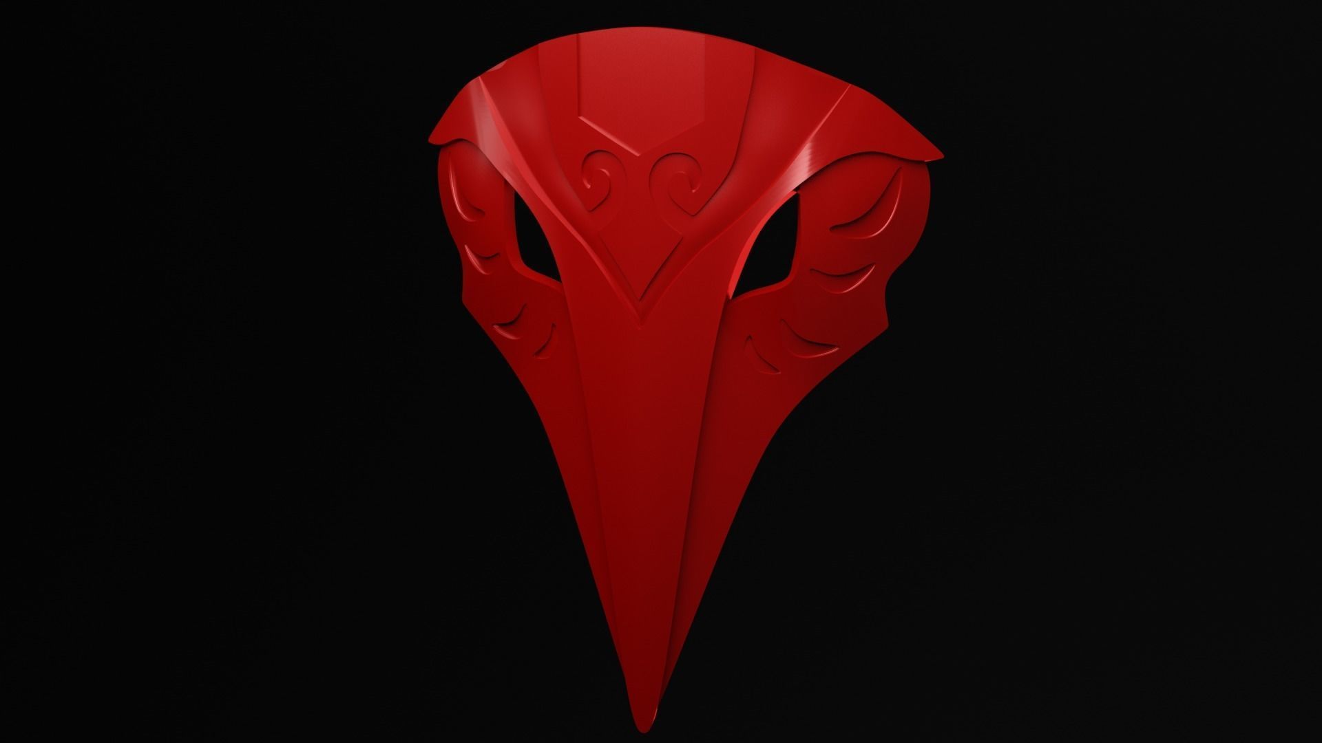 Genshin Impact Kujou Sara Mask cosplay 3D print model_5