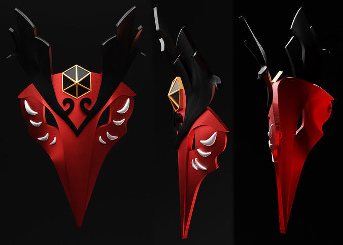 Genshin Impact Kujou Sara Mask cosplay 3D print model