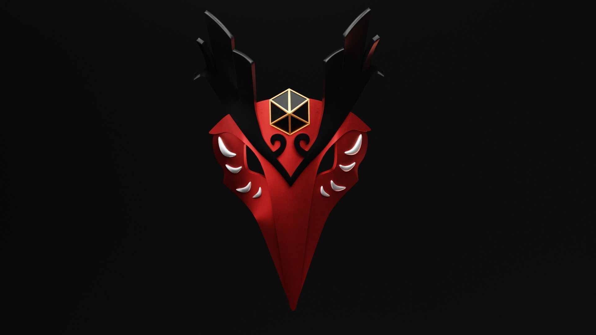 Genshin Impact Kujou Sara Mask cosplay 3D print model_2