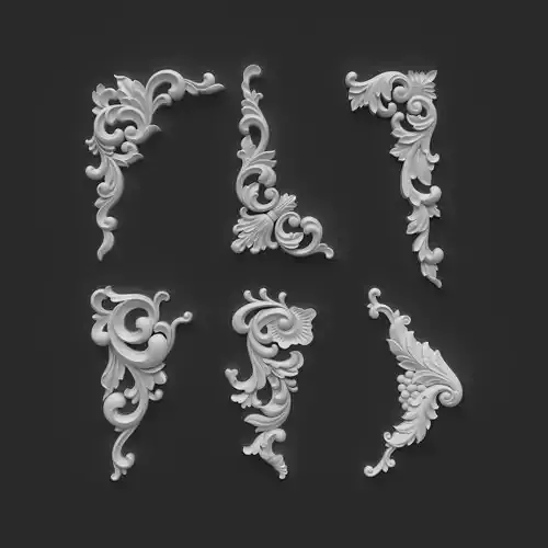 CNC Sculpted Ornament Pack VOL 1 3D print model