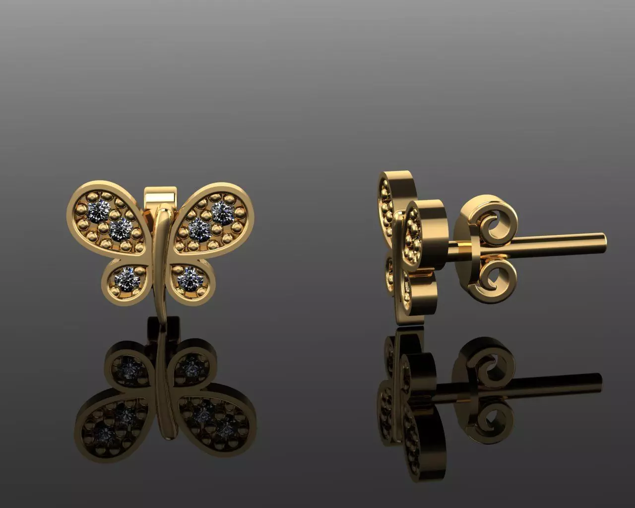 Mini Earrings v3 3D print model 3D print model_0