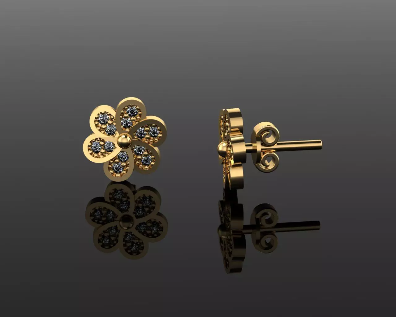 Mini Earrings v3 3D print model 3D print model_0