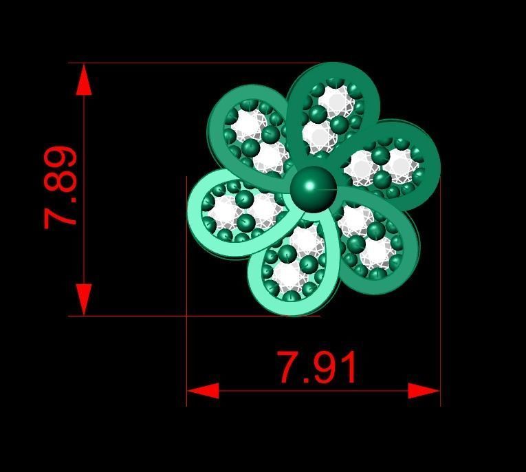 Mini Earrings v3 3D print model 3D print model_2