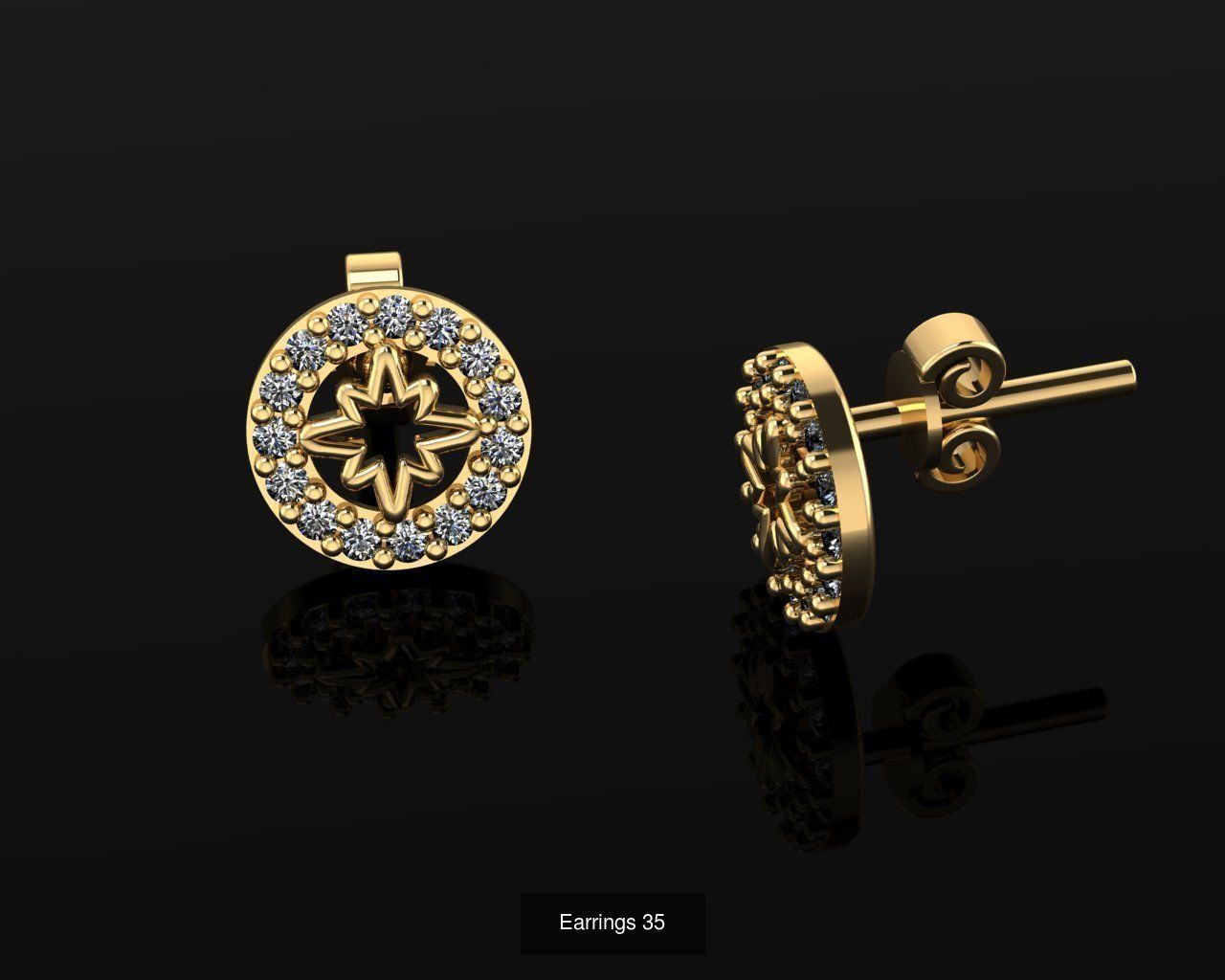 Mini Earrings v3 41 3D print model 3D Model Collection_23