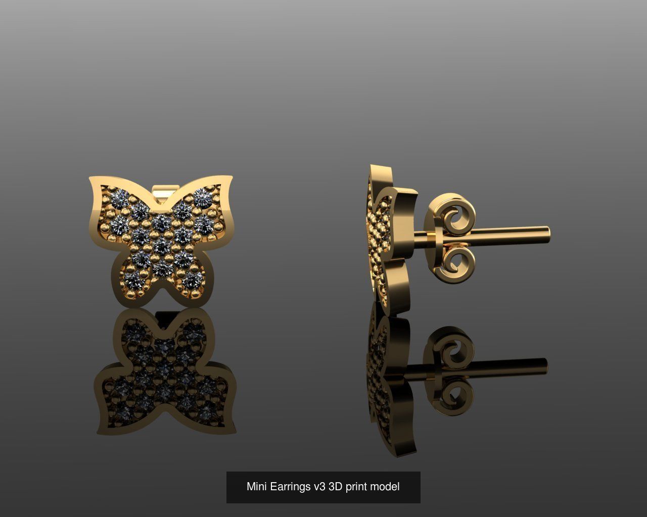 Mini Earrings v3 41 3D print model 3D Model Collection_31