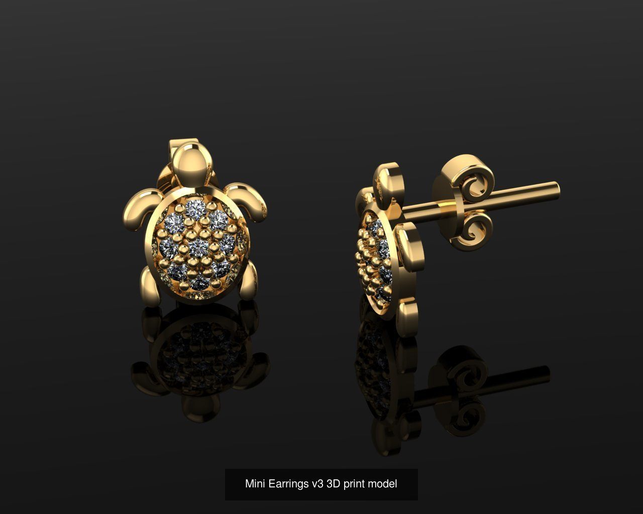 Mini Earrings v3 41 3D print model 3D Model Collection_24