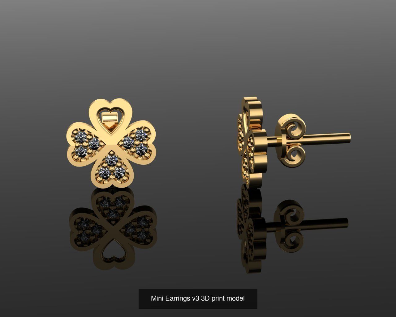 Mini Earrings v3 41 3D print model 3D Model Collection_40