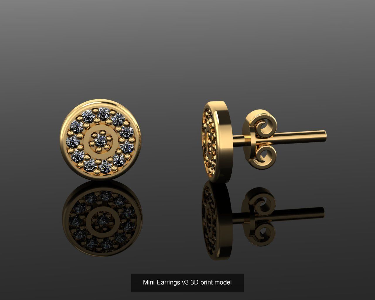 Mini Earrings v3 41 3D print model 3D Model Collection_44